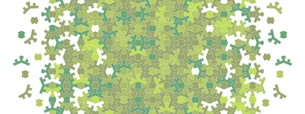 Cáqui verde islâmico, padrão sem emenda de vetor de estilo safari. Textura islâmica geométrica do meio-tom com desintegração do padrão da telha — Vetor de Stock