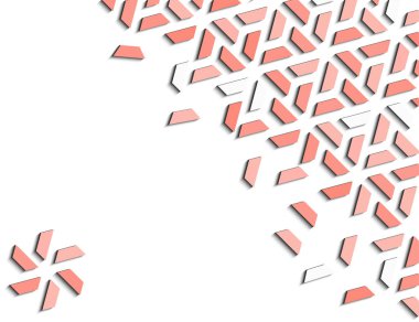 Mercan rengi 2019. Arapça 3d izometrik renk geometrik vektör şablonu arka plan, kart, pankart için. Geometrik yaratıcı tasarım.