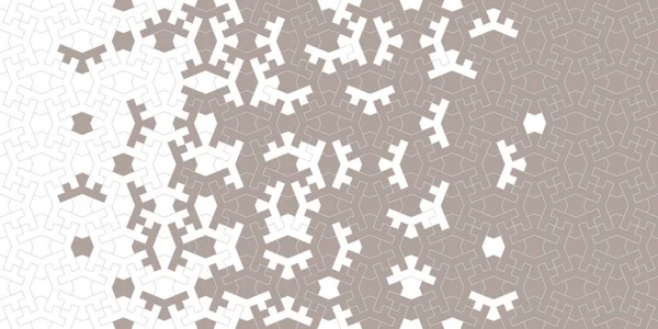 Halftone mozaïek achtergrond. Arabesque vector naadloos patroon. Geometrische halftoon textuur met kleur tegel desintegratie — Stockvector