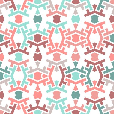 İran renk karışımı vektör deseni. Kumaş tasarımı, kumaş, tekstil için kusursuz geometrik tekrarlama deseni