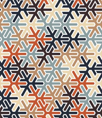 Geometrik İslami desen. Kumaş, tekstil, ambalaj, duvar kağıdı için renk geometrik Arapça vektör dokusu