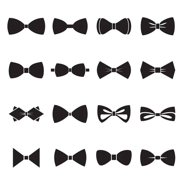 Bow tie icons isolated on a white background — Stock Vector