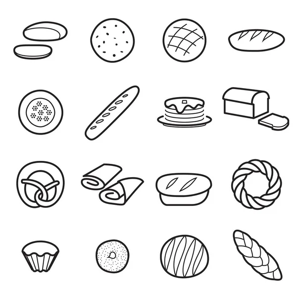 Bread icons isolated — Stock Vector