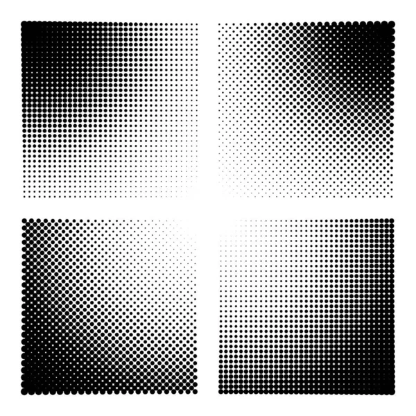 Quatre Modèles Effet Demi Teinte Pour Les Fonds Effets Radiaux Illustrations De Stock Libres De Droits