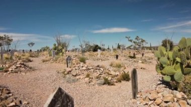 Tombstone, Arizona 'daki Boothill mezarlığının çekimleri.