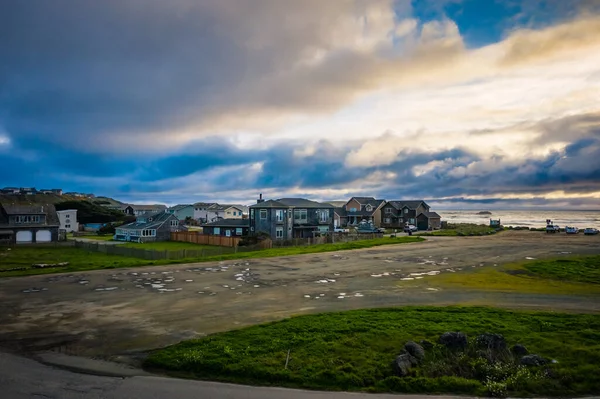 Живые цвета Bandon Oregon real estate by beach — стоковое фото