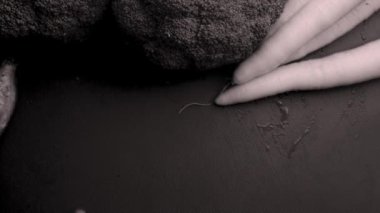 Mutfakta sağlıklı yemek için organik sebze hazırlayan kişi