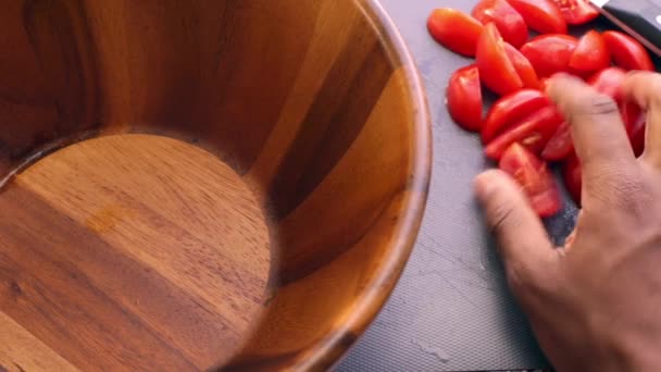 シェフの家有機食材でおいしいパスタを調理 — ストック動画