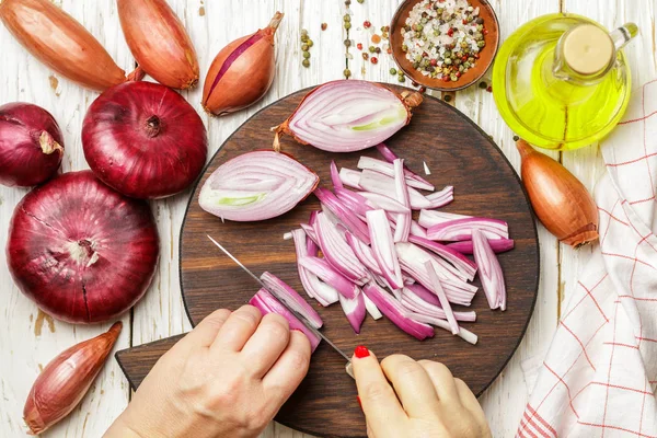 Cebolla Roja Picada Ingredientes Para Chutney Cebolla Mermelada ...