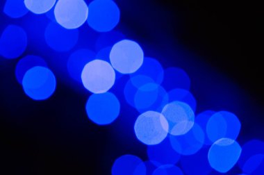 Soyut gece lambası Bokeh odaklanmış arka plan. Noel arkaplanı.