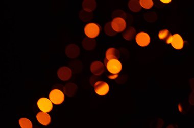 Soyut gece lambası Bokeh odaklanmış arka plan. Noel arkaplanı.