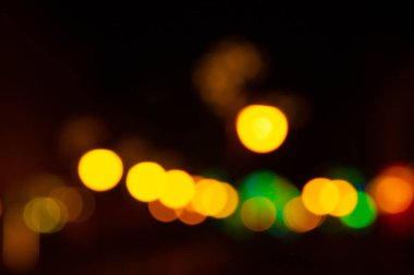 Soyut gece lambası Bokeh odaklanmış arka plan. Noel arkaplanı.
