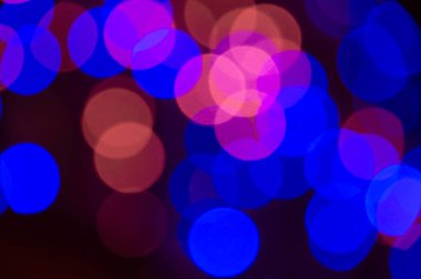 Soyut gece lambası Bokeh odaklanmış arka plan. Noel arkaplanı.