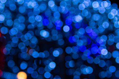 Soyut gece lambası Bokeh odaklanmış arka plan. Noel arkaplanı.