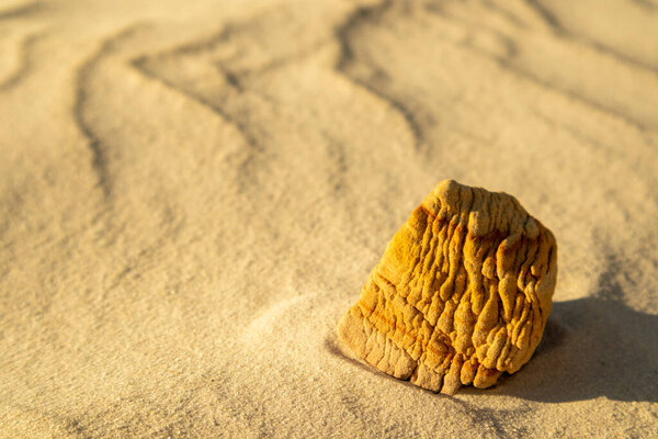  Stones in the desert on the sand. Desert landscape.