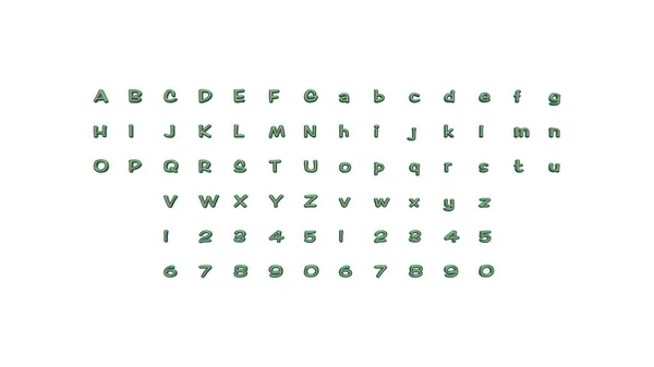 Alfabetos Números Con Perspectivas Coincidentes Cada Lado Para Construir Palabras — Foto de Stock