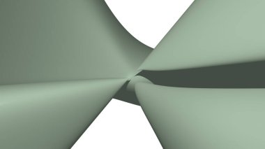 Renkli alanlara ihtiyaç duyan çeşitli uygulamalar için ışık ve gölgelerle birlikte koyu deniz yeşilinin kıvrımlı geometrik desenlerinin kaotik üç boyutlu soyut arka planı