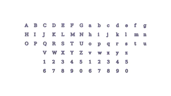 조합을 측면의 관점과 조명을 일치시키는 삽화로 알파벳의 — 스톡 사진
