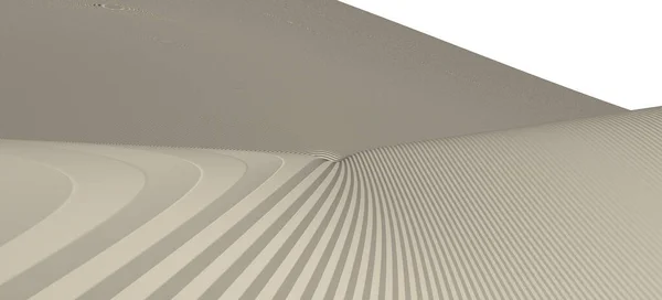 Ilustracja Geometrycznego Kształtu Koloru Wheat Białym Abstrakcyjnym Tle Jako Zakrzywionej — Zdjęcie stockowe