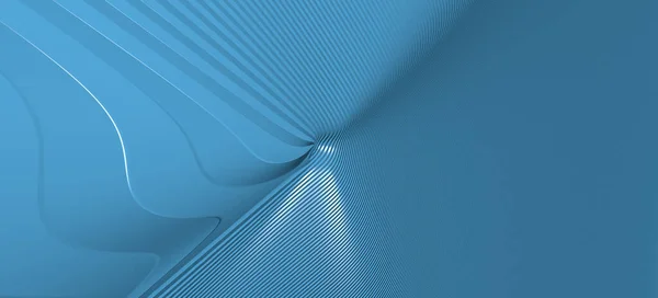 Математическая Форма Выполненная Голубого Монохромного Трехмерного Изогнутого Абстрактного Фонового Изображения — стоковое фото
