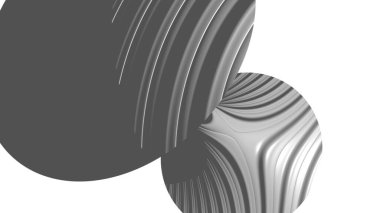 Belge ve sunum ortamı için daireleri olan açık gri renkli ve beyaz bir arka planın üç boyutlu çizimi. soyut ve mavi