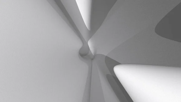 Chaotischer Abstrakter Hintergrund Aus Gebogenen Geometrischen Mustern Ghost White Farbe — Stockfoto