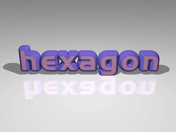 Színes Hexagon Illusztráció Világos Perspektívával Árnyalatokkal Ideális Kép Konceptuális Használathoz — Stock Fotó
