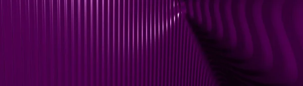 Ультра Широкий Абстрактный Фон Изогнутых Геометрических Узоров Фиолетового Цвета Освещением — стоковое фото