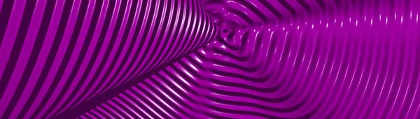 Ультраширокое Изображение Темно Пурпурного Монохромного Трехмерного Изогнутого Абстрактного Фонового Изображения — стоковое фото