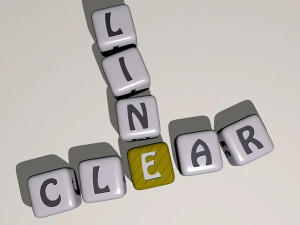 Crosswords Clear Line Arranged Cubic Letters Mirror Floor Concept Meaning — Stock Photo, Image