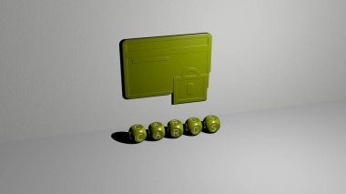 CARDS 'ın dikey olarak 3D grafiksel görüntüsü, üst perspektiften metalik kübik harflerle oluşturulan metinlerle birlikte, konsept sunumu ve slayt gösterileri için mükemmel. Resim ve arkaplan