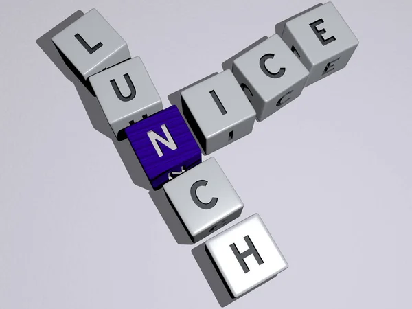 Kombinációja Szép Ebéd Épült Köbbetűkkel Felső Szempontból Kiváló Koncepció Bemutatása — Stock Fotó