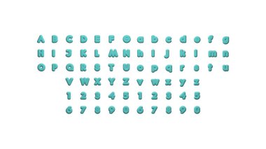 Beyaz bir arkaplanda, alt gölgeli duvarda 3 boyutlu bir yazı tipi bulunan harfler tarafından yazılmış.