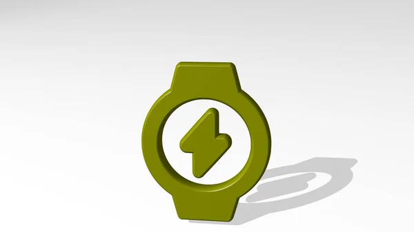 Smart Watch Circle Flash Wechseln Sich Aus Einer Perspektive Mit — Stockfoto