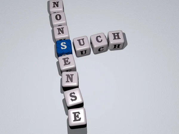 Combination Nonsense Built Cubic Letters Top Perspective Excellent Concept Presentation — Stock Photo, Image