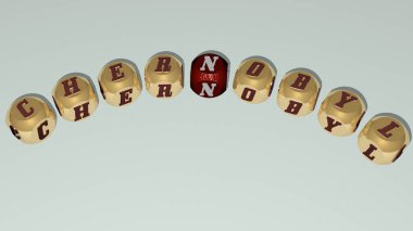 CHERNOBYL zar harfleri ve renk geçişleriyle konseptin ilgili anlamlarını birleştirdi. Terk edilmiş ve kaza