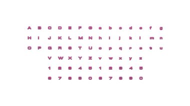 Her iki taraftaki perspektifler ve ışıklandırma eşleşen üç boyutlu resimlerle tam bir İngiliz alfabesi seti kelime kombinasyonları için beyaz bir arkaplan üzerine yerleştirildi