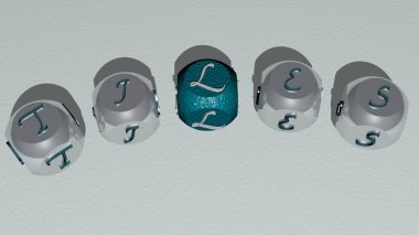 Zar harfleri ve renk geçişleriyle birleştirilmiş fayanslar konseptin ilgili anlamları için. arkaplan ve soyut