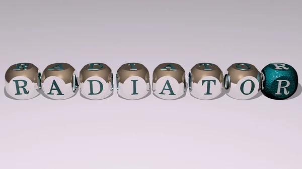 Combination Radiator Built Cubic Letters Top Perspective Excellent Concept Presentation — Stock Photo, Image