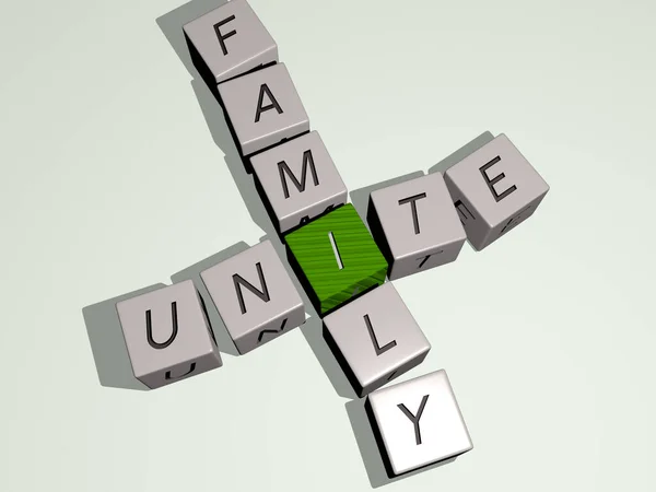 Acción Gracias Unir Familia Combinada Por Letras Dados Cruce Color — Foto de Stock