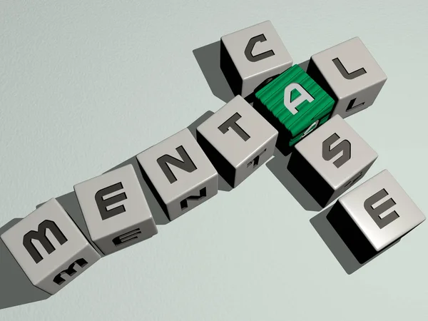Angry Mental Case Combined Dice Letters Color Crossing Related Meanings — Stock Photo, Image