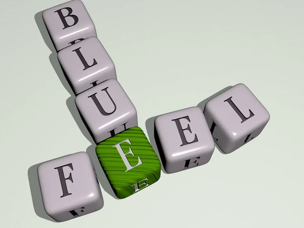 Сочетание Получить Хорошо Сочувствие Похороны Чувствуйте Синий Построенный Кубическими Буквами — стоковое фото