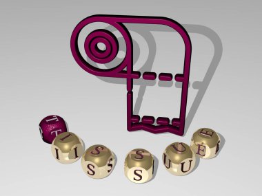 Üst perspektiften metalik kübik harflerle simge etrafında oluşturulan metinle birlikte dokunun dikey olarak üç boyutlu grafiksel görüntüsü, konsept sunumu ve slayt gösterileri için mükemmel. arkaplan