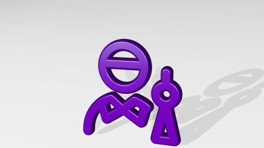 Tarihçi Adam, gölgeye bir perspektiften bakınca Yılan Avcısı 'nı görüyor. Üç boyutlu metalik malzemelerden yapılmış kalın bir heykel. mimari ve antik