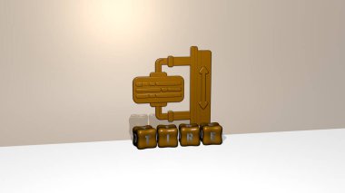 Lastiğin dikey olarak 3 boyutlu grafiksel görüntüsü ve üst perspektiften metalik kübik harflerle oluşturulan metinler, konsept sunum ve slayt gösterileri için mükemmel. araba ve arkaplan