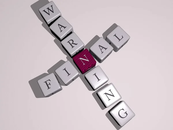Final Warning Combined Dice Letters Color Crossing Related Meanings Concept — Stock Photo, Image