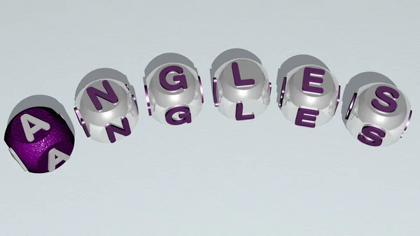 Combination Angles Built Cubic Letters Top Perspective Excellent Concept Presentation — Stock Photo, Image