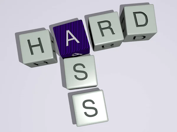 Combination Hard Ass Built Cubic Letters Top Perspective Excellent Concept — Stok fotoğraf