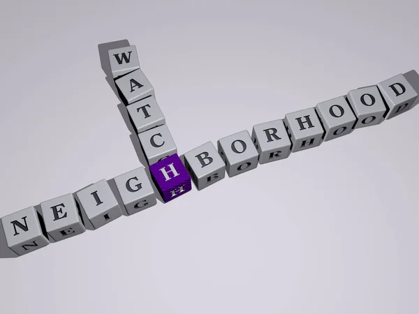 Кроссворды Соседских Часов Расставленные Кубическими Буквами Зеркальном Полу Концептуальное Значение — стоковое фото