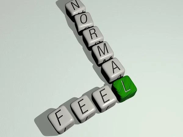 Palavras Cruzadas Suplementos Nutricionais Sentir Normal Dispostos Por Letras Cúbicas — Fotografia de Stock